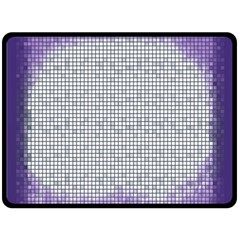 Purple Square Frame With Mosaic Pattern Double Sided Fleece Blanket (large) 