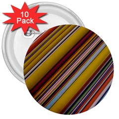 Colourful Lines 3  Buttons (10 Pack)  by Nexatart