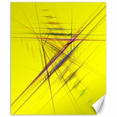 Fractal Color Parallel Lines On Gold Background Canvas 20  X 24   by Nexatart