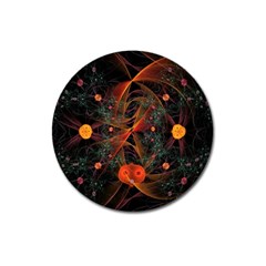 Fractal Wallpaper With Dancing Planets On Black Background Magnet 3  (round) by Nexatart