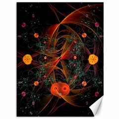 Fractal Wallpaper With Dancing Planets On Black Background Canvas 36  X 48   by Nexatart