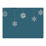 Blue Snowflakes Christmas Trees Double Sided Flano Blanket (Mini)  35 x27  Blanket Front