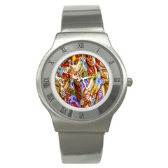3 Carousel Ride Horses Stainless Steel Watch by Nexatart