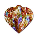 3 Carousel Ride Horses Dog Tag Heart (Two Sides) Front