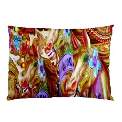 3 Carousel Ride Horses Pillow Case (two Sides) by Nexatart