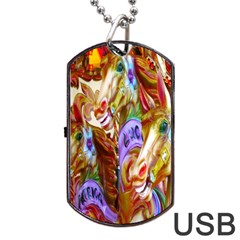 3 Carousel Ride Horses Dog Tag Usb Flash (two Sides) by Nexatart