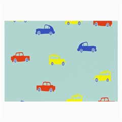 Car Yellow Blue Orange Large Glasses Cloth by Mariart