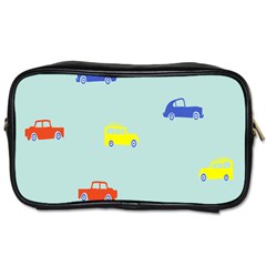 Car Yellow Blue Orange Toiletries Bags