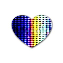 A Creative Colorful Background Rubber Coaster (heart)  by Nexatart