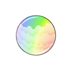 Cloud Blue Sky Rainbow Pink Yellow Green Red White Wave Hat Clip Ball Marker (4 Pack)