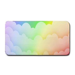 Cloud Blue Sky Rainbow Pink Yellow Green Red White Wave Medium Bar Mats by Mariart