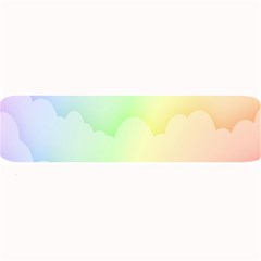 Cloud Blue Sky Rainbow Pink Yellow Green Red White Wave Large Bar Mats