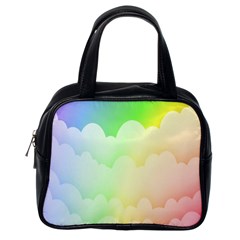 Cloud Blue Sky Rainbow Pink Yellow Green Red White Wave Classic Handbags (one Side) by Mariart