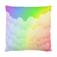 Cloud Blue Sky Rainbow Pink Yellow Green Red White Wave Standard Cushion Case (two Sides)