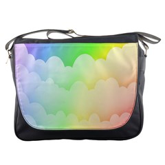 Cloud Blue Sky Rainbow Pink Yellow Green Red White Wave Messenger Bags