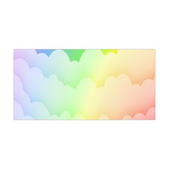 Cloud Blue Sky Rainbow Pink Yellow Green Red White Wave Yoga Headband by Mariart