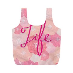 Life Typogrphic Full Print Recycle Bags (m) 