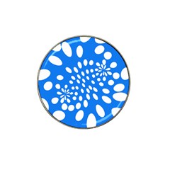 Circles Polka Dot Blue White Hat Clip Ball Marker (10 Pack)
