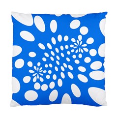 Circles Polka Dot Blue White Standard Cushion Case (two Sides)