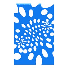 Circles Polka Dot Blue White Shower Curtain 48  X 72  (small)  by Mariart