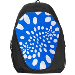 Circles Polka Dot Blue White Backpack Bag by Mariart