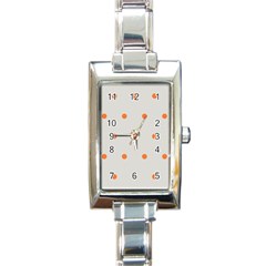 Diamond Polka Dot Grey Orange Circle Spot Rectangle Italian Charm Watch by Mariart