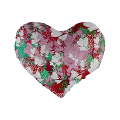 Confetti Hearts Digital Love Heart Background Pattern Standard 16  Premium Heart Shape Cushions by Nexatart