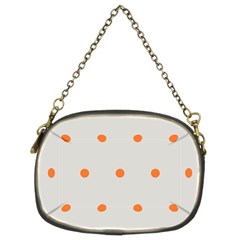 Diamond Polka Dot Grey Orange Circle Spot Chain Purses (two Sides)  by Mariart