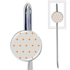 Diamond Polka Dot Grey Orange Circle Spot Book Mark by Mariart