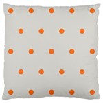 Diamond Polka Dot Grey Orange Circle Spot Large Cushion Case (One Side) Front