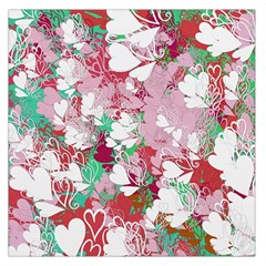 Confetti Hearts Digital Love Heart Background Pattern Large Satin Scarf (square) by Nexatart