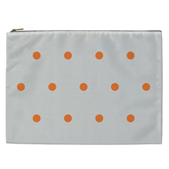 Diamond Polka Dot Grey Orange Circle Spot Cosmetic Bag (xxl)  by Mariart