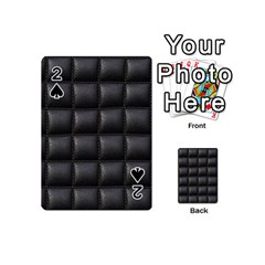 Black Cell Leather Retro Car Seat Textures Playing Cards 54 (mini) 