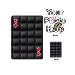Black Cell Leather Retro Car Seat Textures Playing Cards 54 (Mini)  Front - DiamondQ