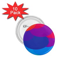 Circles Colorful Balloon Circle Purple Blue Red Orange 1 75  Buttons (10 Pack) by Mariart