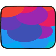 Circles Colorful Balloon Circle Purple Blue Red Orange Double Sided Fleece Blanket (mini) 