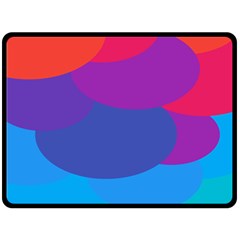 Circles Colorful Balloon Circle Purple Blue Red Orange Double Sided Fleece Blanket (large)  by Mariart