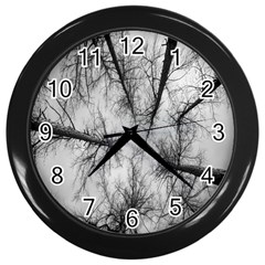 Trees Without Leaves Wall Clocks (Black)