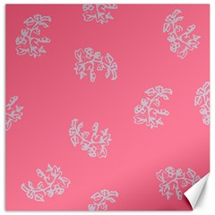 Branch Berries Seamless Red Grey Pink Canvas 16  X 16  