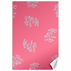 Branch Berries Seamless Red Grey Pink Canvas 24  X 36  by Mariart