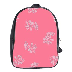 Branch Berries Seamless Red Grey Pink School Bags(large)  by Mariart