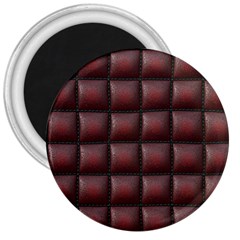 Red Cell Leather Retro Car Seat Textures 3  Magnets by Nexatart