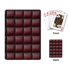 Red Cell Leather Retro Car Seat Textures Playing Card by Nexatart