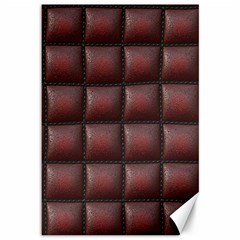 Red Cell Leather Retro Car Seat Textures Canvas 12  X 18   by Nexatart