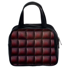 Red Cell Leather Retro Car Seat Textures Classic Handbags (2 Sides) by Nexatart