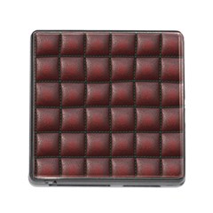 Red Cell Leather Retro Car Seat Textures Memory Card Reader (square) by Nexatart