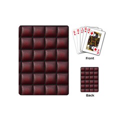 Red Cell Leather Retro Car Seat Textures Playing Cards (mini)  by Nexatart