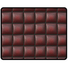 Red Cell Leather Retro Car Seat Textures Double Sided Fleece Blanket (medium) 