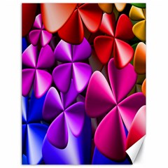 Colorful Flower Floral Rainbow Canvas 18  X 24   by Mariart