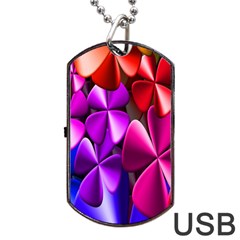 Colorful Flower Floral Rainbow Dog Tag Usb Flash (one Side) by Mariart